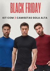 Kit Com 3 Camisetas Gola Alta San Diego